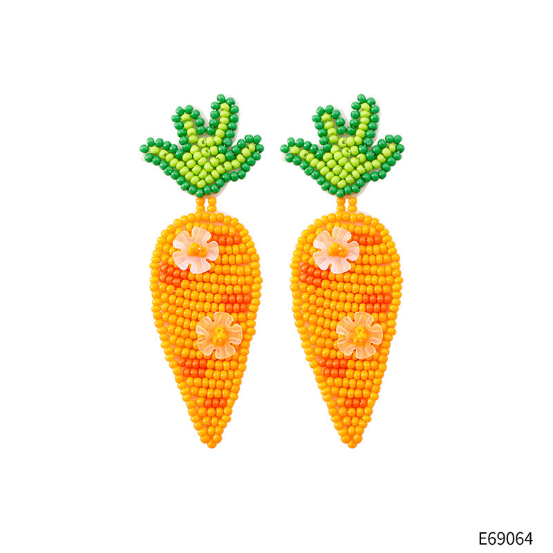 Wholesale Easter Beads Carrot Earrings